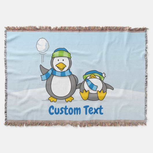 Schneeballpinguine werfen Decke (Vorderseite)