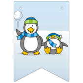 Schneeballpinguine Wimpelkette (Erste Fahne)