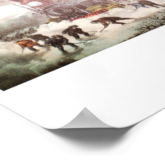 Schneeballplakat Poster (Ecke)