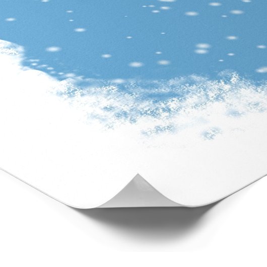 Schneeballplakat Poster (Ecke)