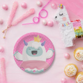 Schneeballprinzessin Yeti feiert Mädchen Pappteller (Party)