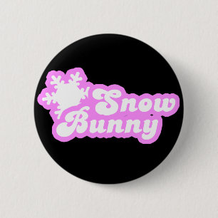 Schneeballrosa Button