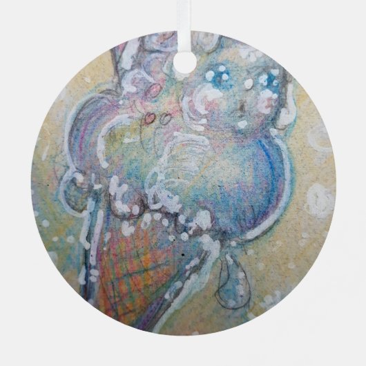 Schneeballschmuck Ornament Aus Metall (Rückseite)