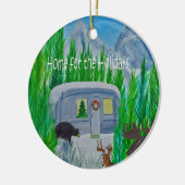 Schneeballschneedecker Keramikornament (Links)