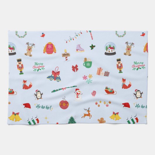 Schneeballschneementiere Geschirrtuch (Horizontal)