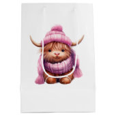 Schneeballspiel Rosa Hoch- Kuh Mittlere Geschenkta Geschenktüte (Rückseite)