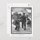 Schneeballsport! Postkarte (Vorne/Hinten)
