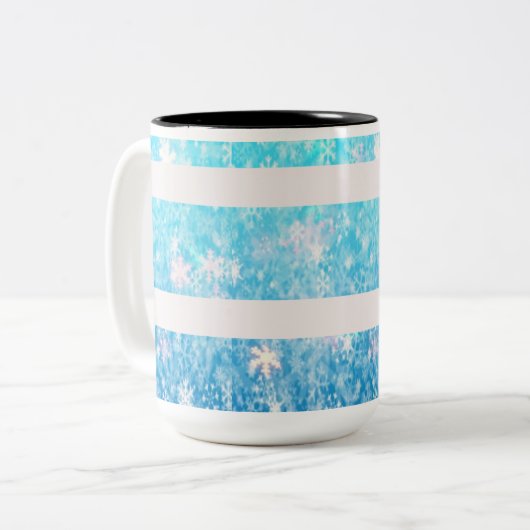 Schneeballstreifen Tasse (Vorderseite Links)