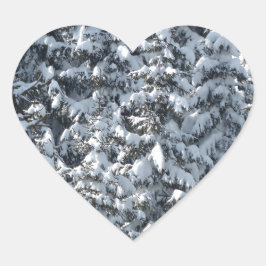 Schneeballstruktur Herz-Aufkleber