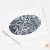 Schneeballstruktur Ovaler Aufkleber (Umschlag)