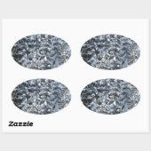 Schneeballstruktur Ovaler Aufkleber (Blatt)