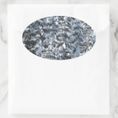 Schneeballstruktur Ovaler Aufkleber (Tasche)