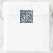 Schneeballstruktur Quadratischer Aufkleber (Tasche)