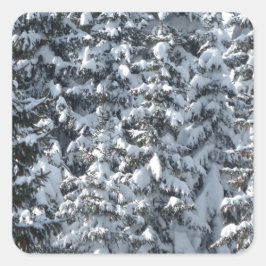 Schneeballstruktur Quadratischer Aufkleber