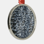 Schneeballstruktur Silbernes Ornament (Rechts)