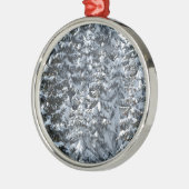 Schneeballstruktur Silbernes Ornament (Links)