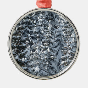 Schneeballstruktur Silbernes Ornament