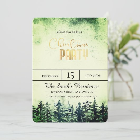 Schneeballwald Einladung (Stehend Vorderseite)