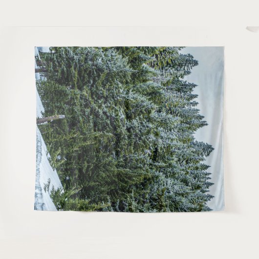 Schneeballwald // Pinienwald Wandteppich (Vorderseite (Horizontal))
