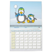 Schneeballwerfende Pinguine Kalender (Feb 2027)