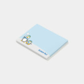Schneeballwerfende Pinguine Post-it Notes Klebezettel (angewinkelt)