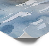 Schneebanken der Wasserfarbe Havel Havelland Poster (Ecke)