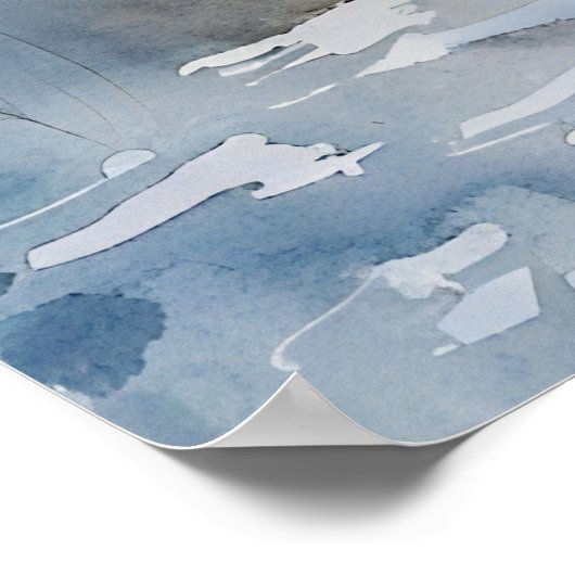 Schneebanken der Wasserfarbe Havel Havelland Poster (Ecke)