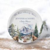 Schneebär-Abenteuer-Mountain-Winter-Babydusche Pappteller