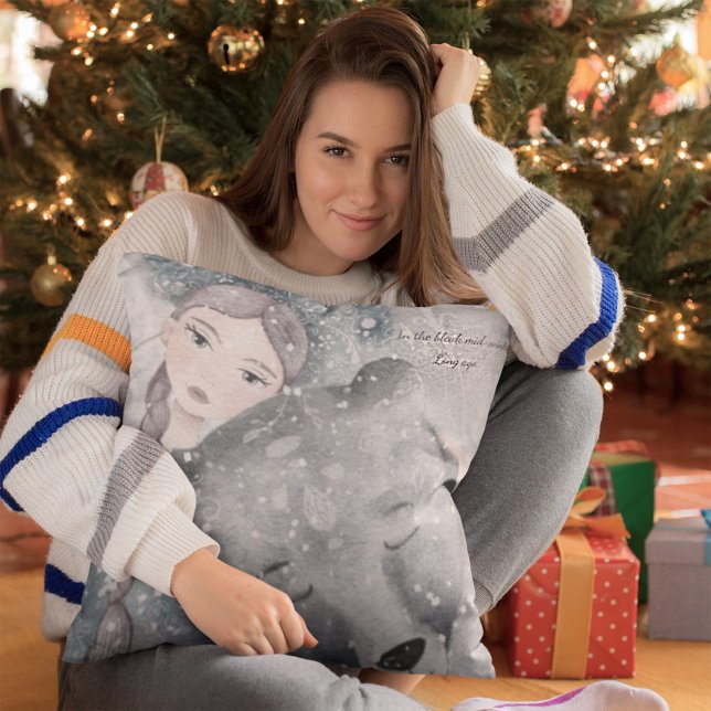 Schneebär mit oder ohne Text-Tablette Kissen (Von Creator hochgeladen)