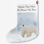 Schneebär Winterwald Winterschneewald Großer Weihnachtsstrumpf (Rückseite)