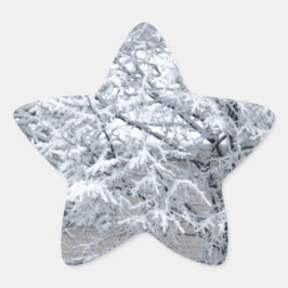 Schneebaum Stern-Aufkleber