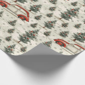 Schneebaum Weihnachtsschale Geschenkpapier (Ecke)