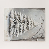 Schneebaum Winter Schnee Weihnachten Puzzle (Horizontal)