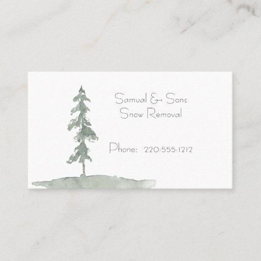 Schneebaum Winterlandschaft Visitenkarte (Vorderseite)