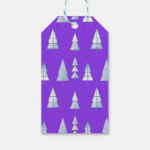 Schneebäume Eleganter Winter Geschenkanhänger (Rückseite)