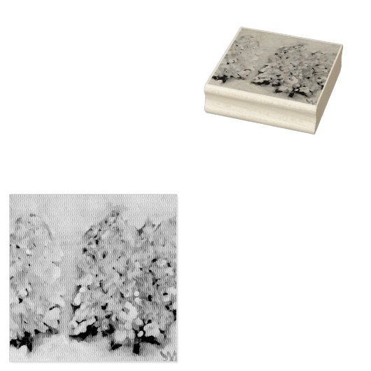 Schneebäume Gummistempel (Stempel)