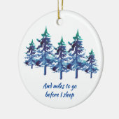 Schneebaume handIllustrierte Poesie Keramik Ornament (Links)