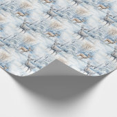 Schneebäume Hirsche Geschenkpapier (Ecke)