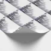 Schneebäume: Horizontal Geschenkpapier (Ecke)
