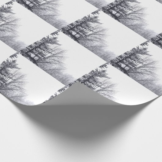 Schneebäume: Horizontal Geschenkpapier (Ecke)