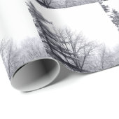 Schneebäume: Horizontal Geschenkpapier (Rolleneckpunkt)
