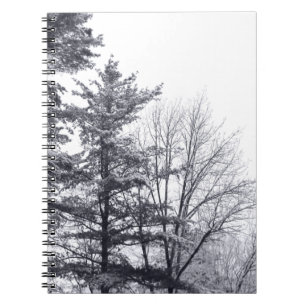 Schneebäume: Horizontal Notizblock