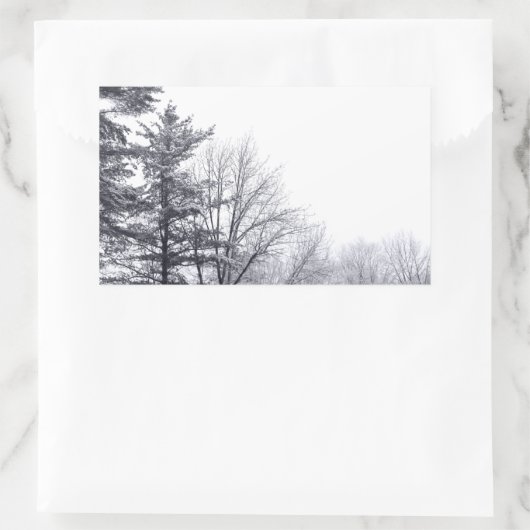 Schneebäume: Horizontal Rechteckiger Aufkleber (Tasche)