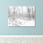 Schneebaume im Poconos Leinwanddruck (Insitu (Holzboden))