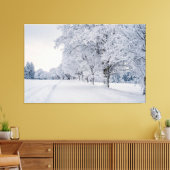 Schneebäume im Winter Leinwanddruck (Insitu (Wohnzimmer))