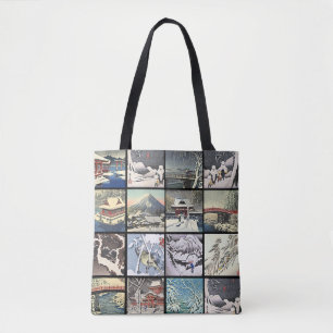 Schneebäume japanische Kunstmalereien Tasche