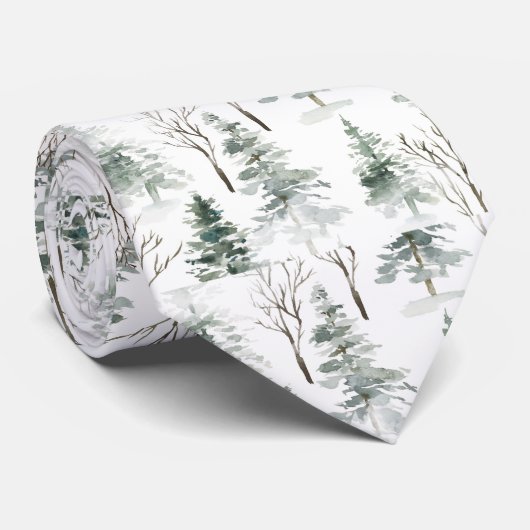 Schneebäume Krawatte (Gerollt)