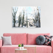Schneebaume Landschaft Foto Canvas Print Leinwanddruck (Insitu (Wohnzimmer))