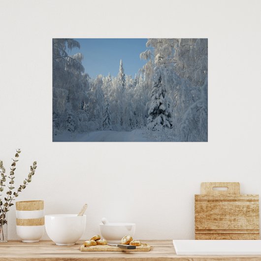 Schneebäume Poster (Küche)