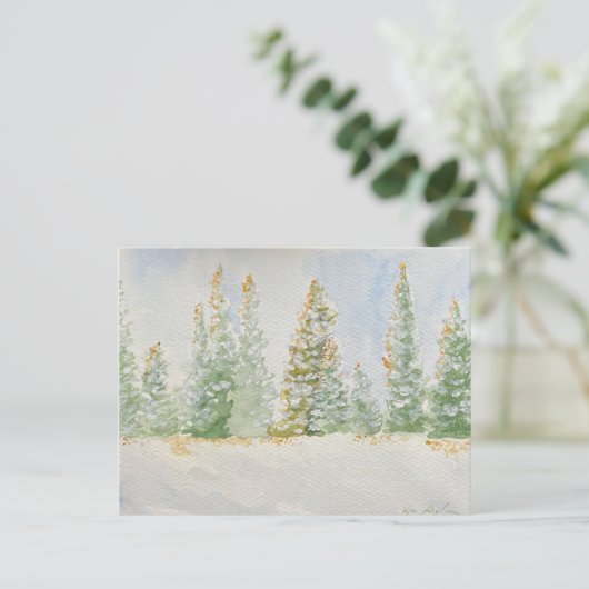 Schneebäume Postkarte (Stehend Vorderseite)